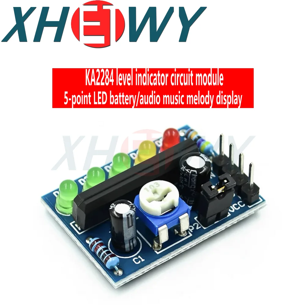 Indicador de nivel de voltaje de Audio KA2284 DC 3,5 V-16V, indicador de capacidad de la batería, LED rojo y verde para voltímetro, medidor de volumen VU