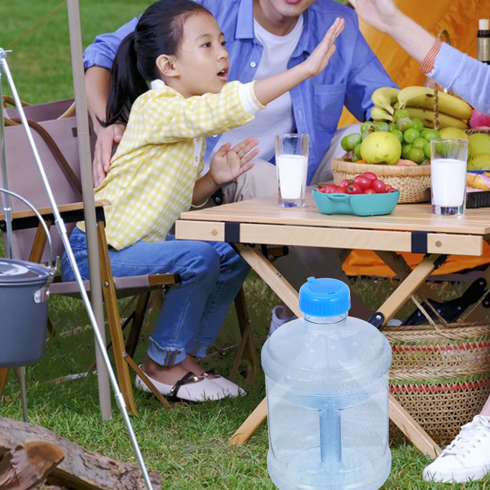 

Portable 5L Jug Heavy Duty Transparent Container Handle Outdoor Camping Hiking Car Driving Large Capacity Water Storage Bucket