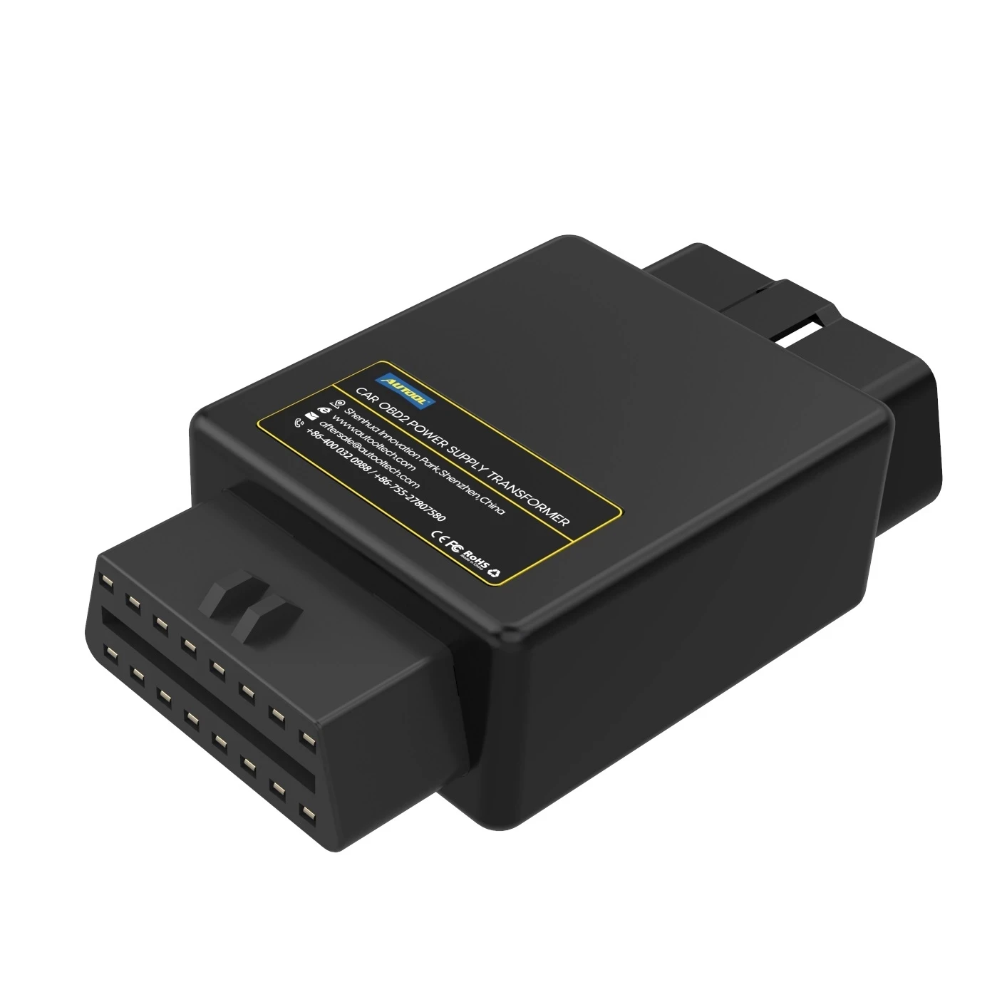 AUTOOL-Adaptador de CC para coche, convertidor reductor de 24V a 12V, regulador de voltaje, entrada de 24V a salida de 12V, conector adaptador OBD