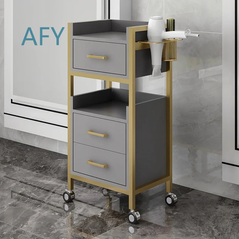 Multifunctional Beauty Storage Cart Cabinet for Barbershop Equipment for Salon Organization Hairdressing Tools Storage