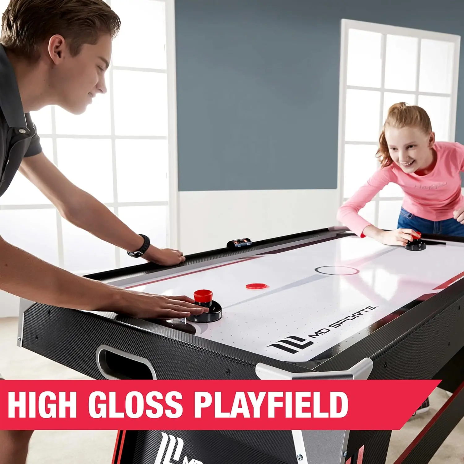 Air Hockey Multiple Styles Game Tables, Indoor Arcade Gaming Sets with Electronic Score Systems, Perfect for Family Ga