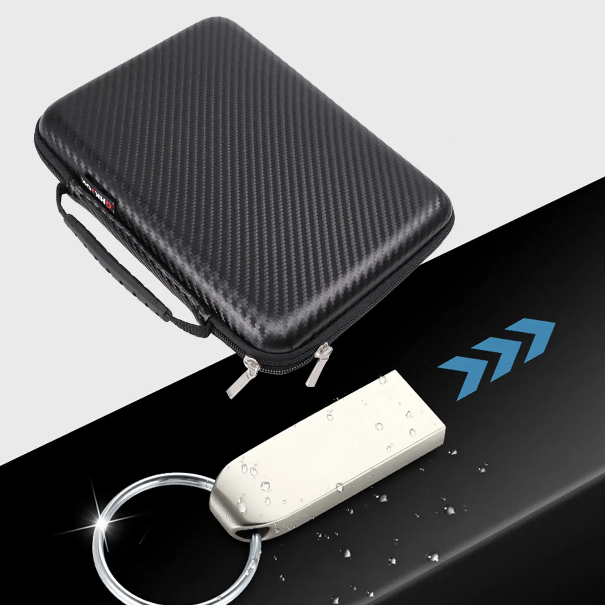 

U Disk Storage Bag USB Flash Organizer EVA Carrying Pouch Container