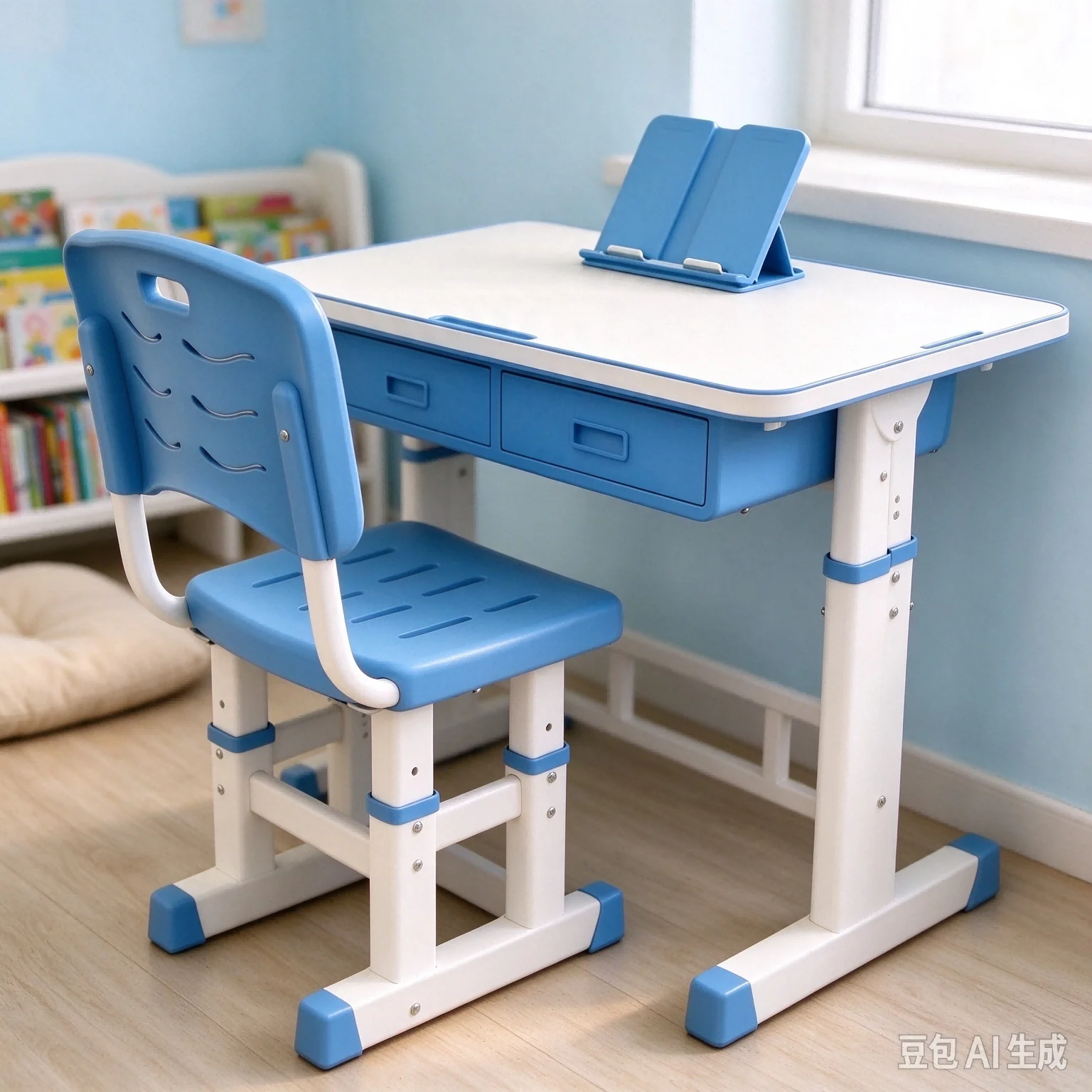 AOLIVIYA Kids Study Learning Table Classroom Table Correct Reinforce Teach School Reading Room Desk Chair Set