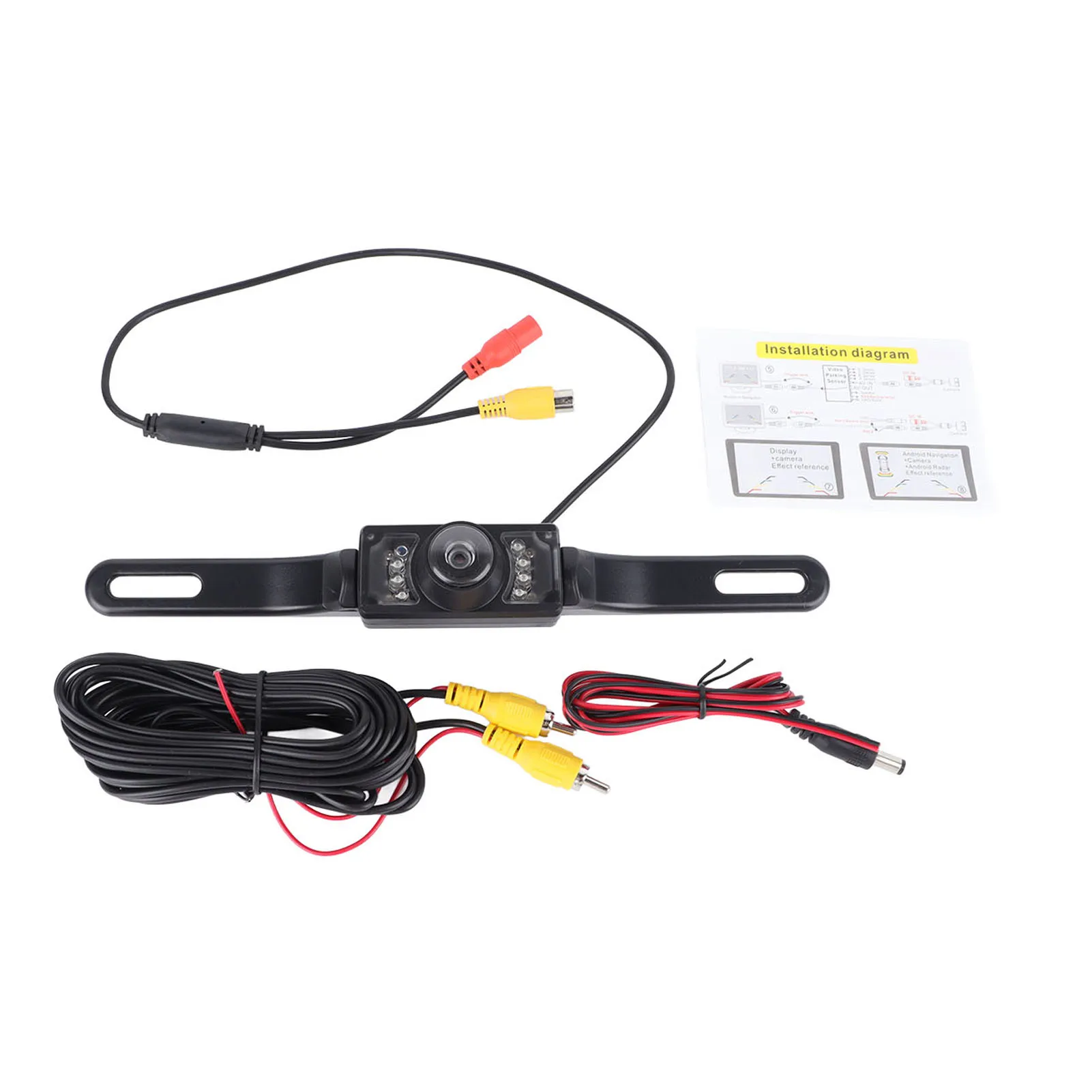 Vehicle Mounted Camera Night Vision Long License Plate Frame Camera HD Image Simple Installation Waterproof for Cars
