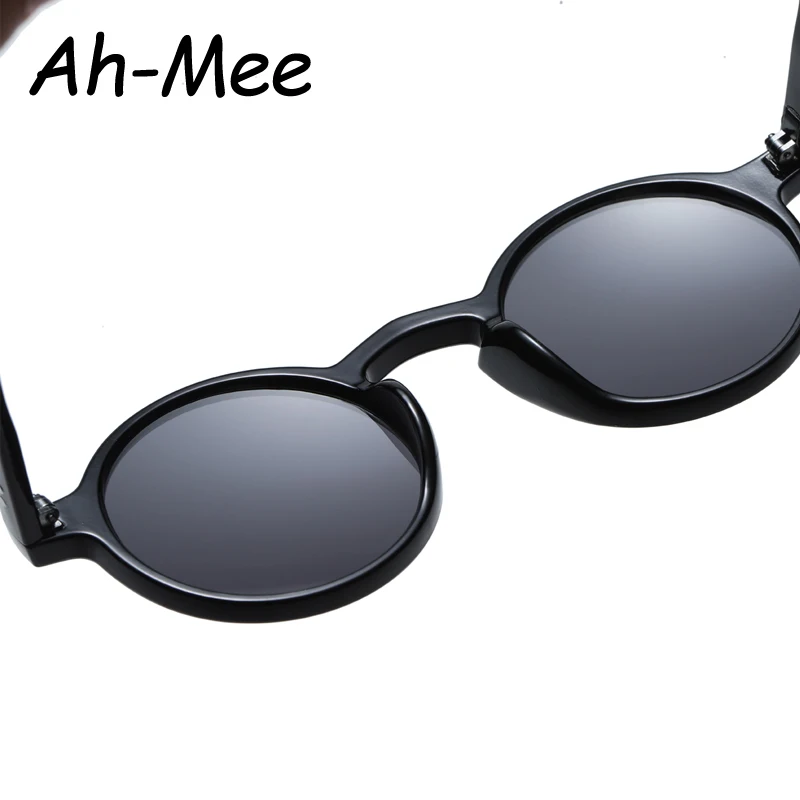 نظارات واقية صغيرة مستديرة الدراجات النظارات الشمسية الرجال النساء خمر العلامة التجارية مصمم نظارات شمسية سوداء برشام ظلال الإناث UV400 #5