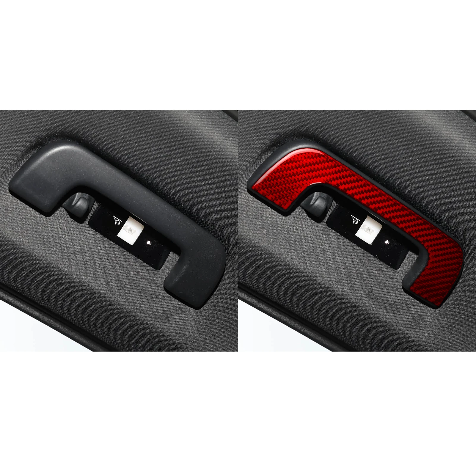 Carbon Fiber Roof Grab Handle Decor For Porsche Cayenne 9YA 9YB E3 2018 2019 2020 2021 2022 2023 Interior Accessories Stickers - view 6