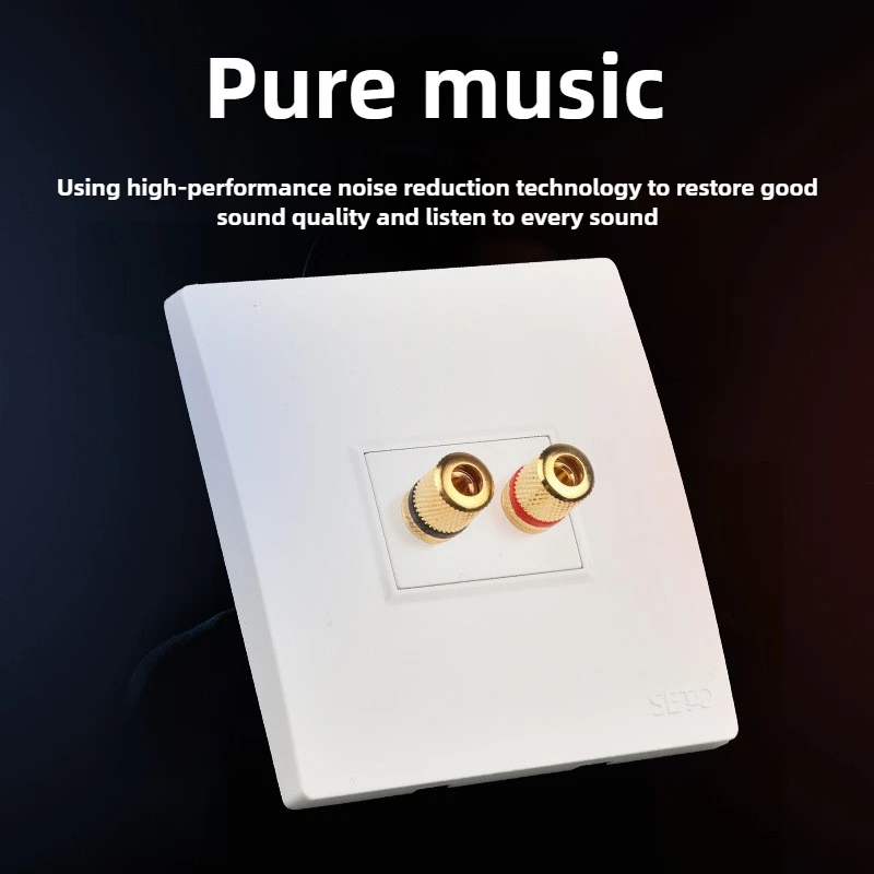 Switch Socket An Audio Cable Column Speaker Socket Audio Speaker Video Socket Panel