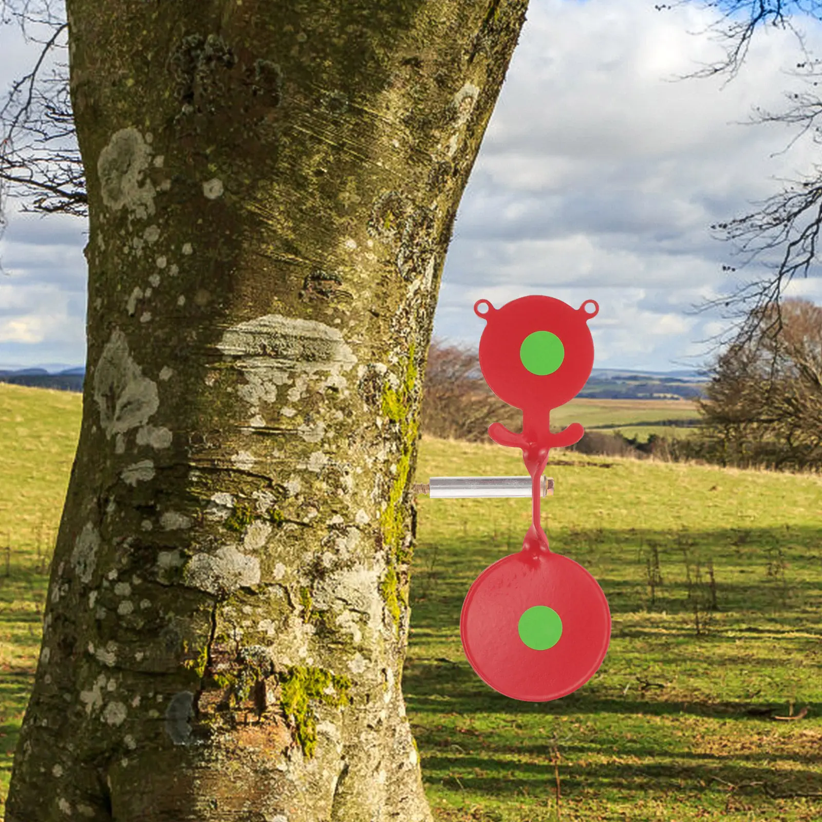 

1 комплект металлической вращающейся мишени для тренировок по стрельбе, отработки прицеливания, игр на открытом воздухе