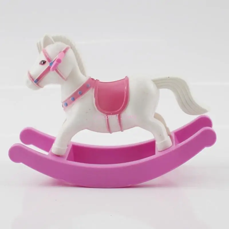 Y1ub Early Educational Small Mini Rocking Horse Toy Creatative Modelos Aprendizagem Presente aniversário para 1 2 3 4