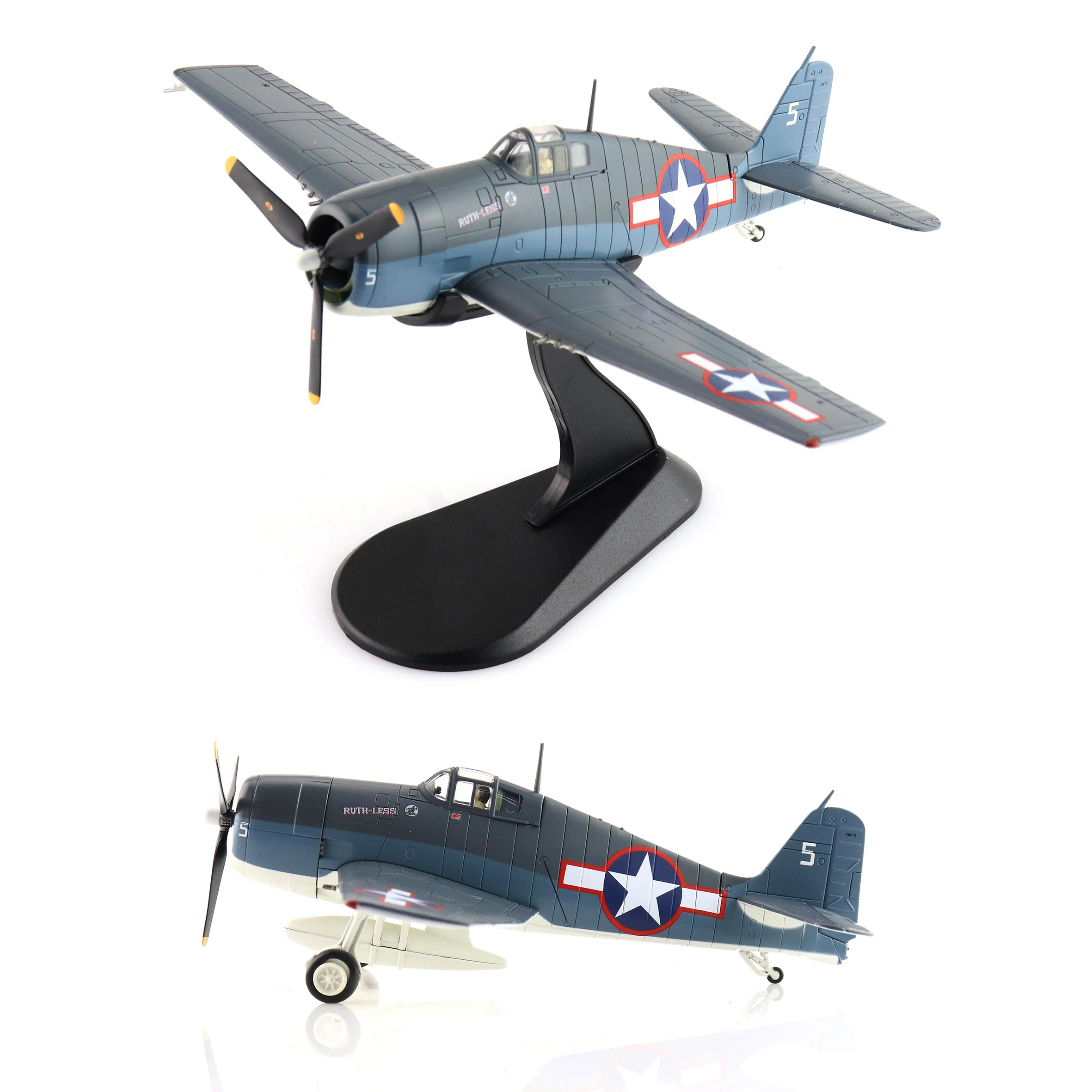 

1: 72 HA1118 US F6F-3 Fighter Model Oscar Chenoweth VF-38 1943 Alloy Collection Model