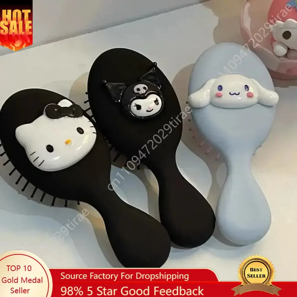 

Hello Kitty Air Cushion Comb Sanrio Kuromi Cinnamoroll Air Cushion Comb Kawaii Hello Kitty Y2k Things Portable Cos Accessories