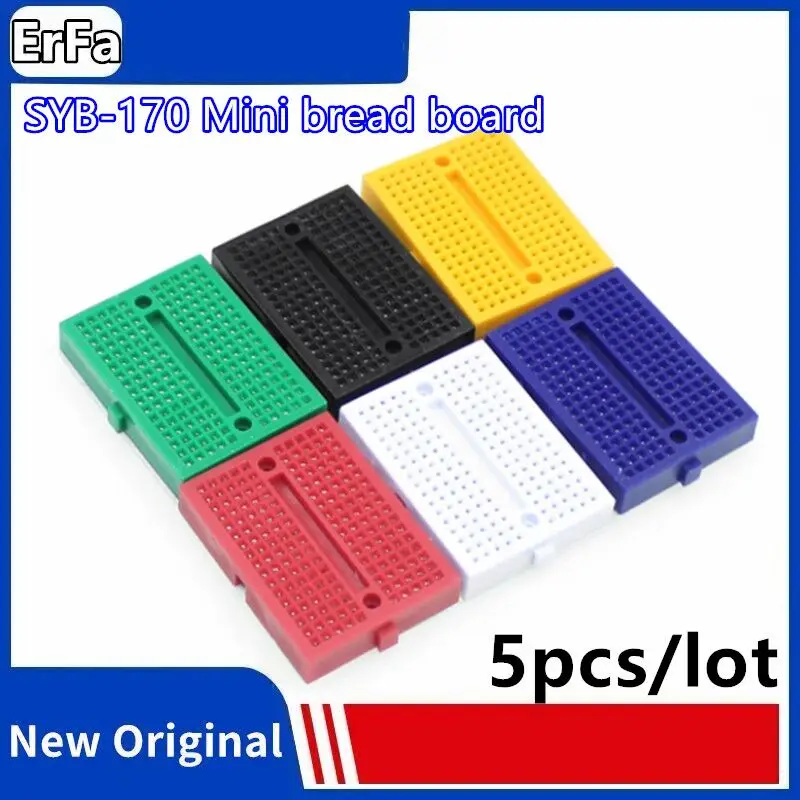 5PCS SYB-170 Mini Solderless Prototype Breadboard 170 Tie-points PCB Test Board Portable bread board