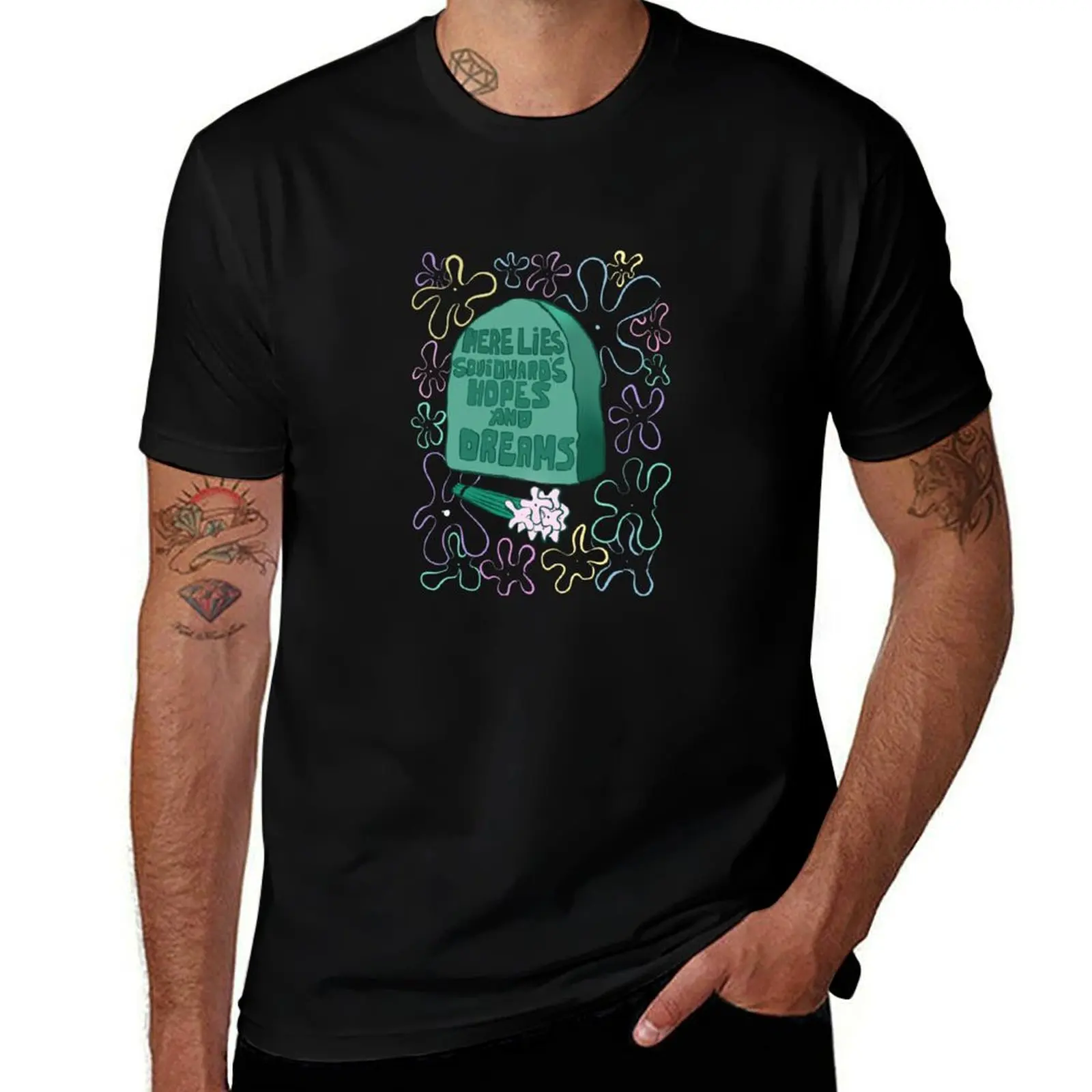 Here Lies Squidward's Hopes and Dreams T-Shirt Big and Tall Loose Fit T-Shirt