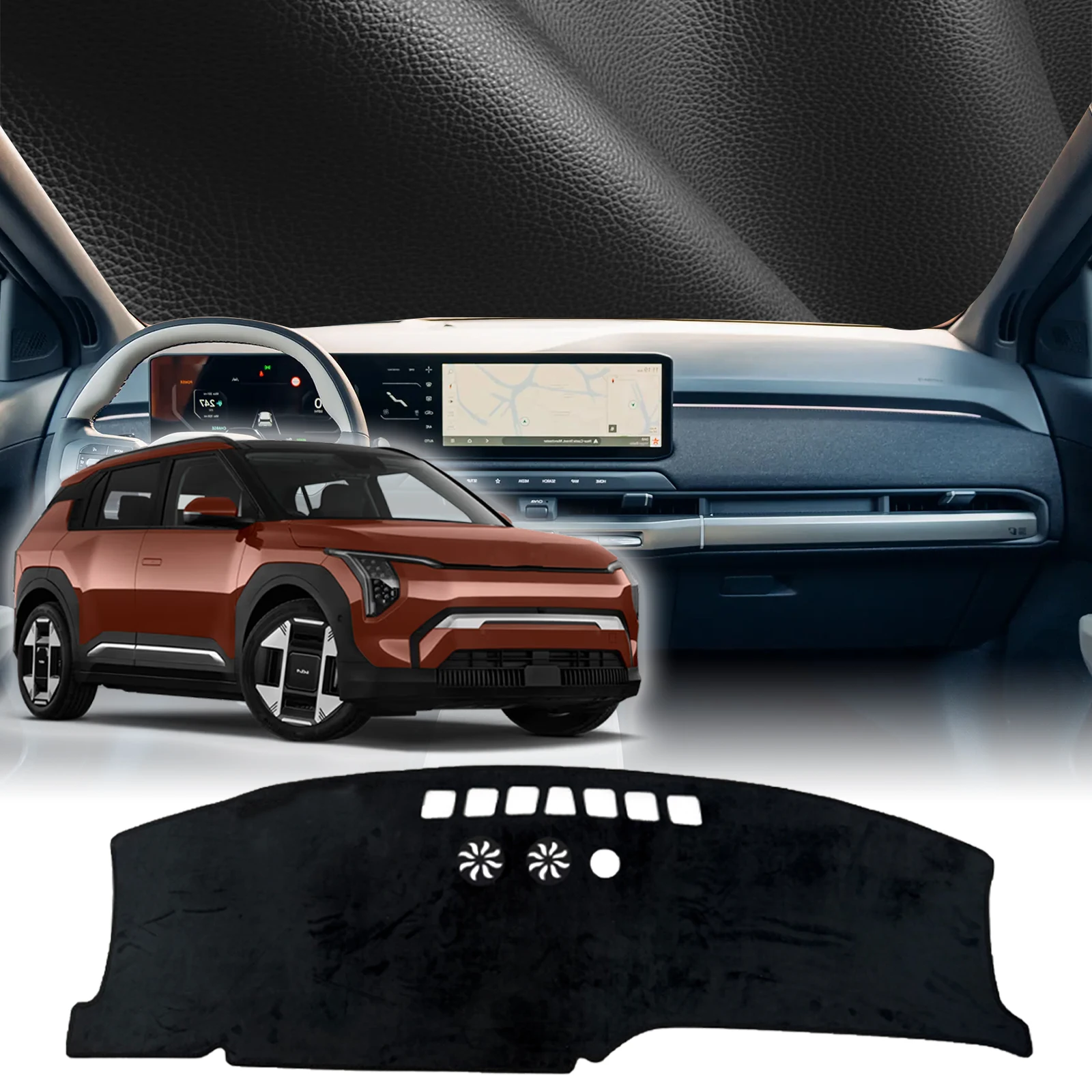 

Подходит для Kia EV3 2024 2025 2026 GT Line, автомобильный коврик для приборной панели, коврик для приборной панели, аксессуары для приборной панели, солнцезащитный коврик, защитный ковер