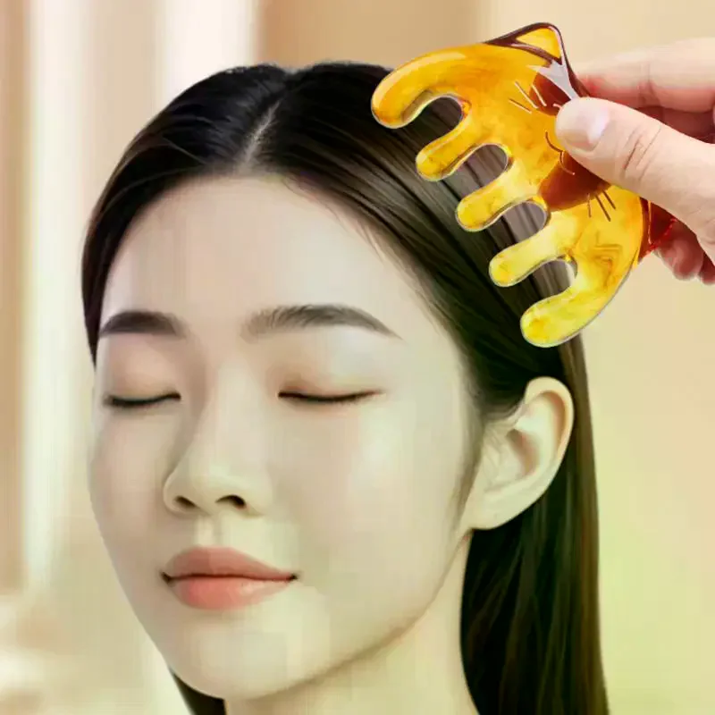 1 Pcs Resin Wide Toothed Comb Tighten Skin Reduce Wrinkles Guasha SPA Scalp Massage Brush Pocket Comb Skin/Hair Care Tool