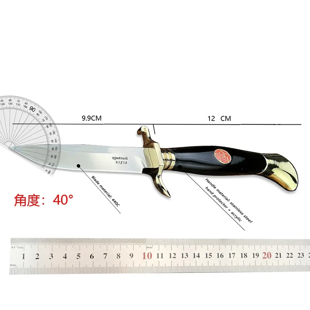 Outdoor Russian Finka NKVD KGB Protable Fixed Blade Knife 440C Blade Mirror Finish Tactical Military Knives Camping Hunting Tool