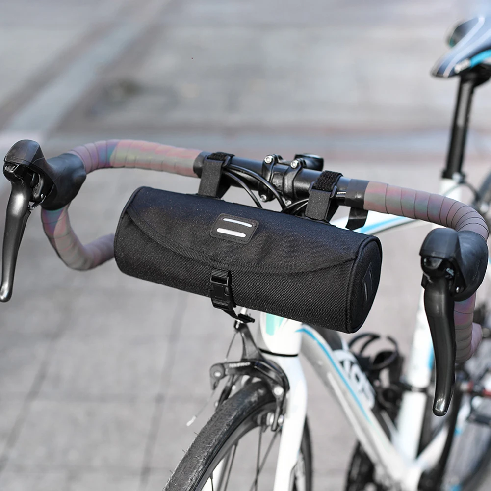 Bicycle Handlebar Bag 2l Large Capacity Safety Reflective Design Bike Front Storage Bag Riding Equipment