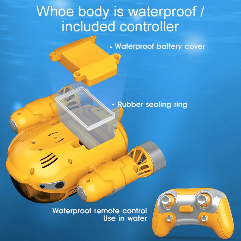 2.4GHz Remote Control Motorboat Waterproof Spray Swimming Pool Bathing RC Steamboat Toys For Boys And Girls Children\'s Gift