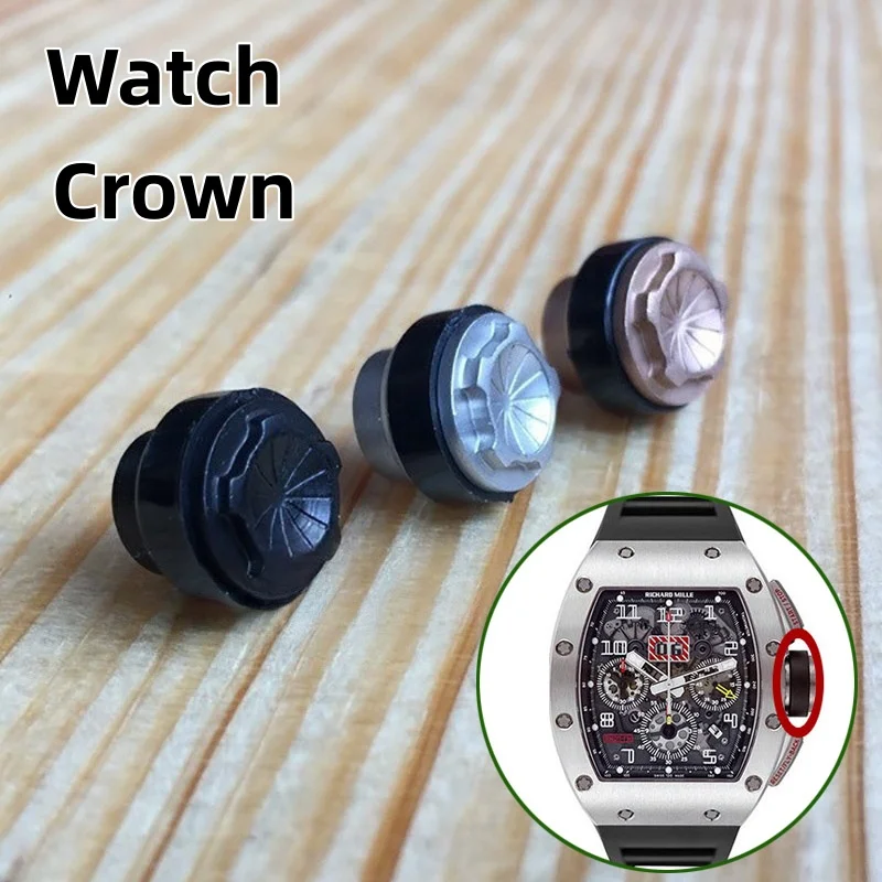 

Rubber Ring Watch Crown Watch Head Time Adjustment for Richard Miller Skull Watch RM011 RM35 RM030 RM055 RM35-01 Accessories