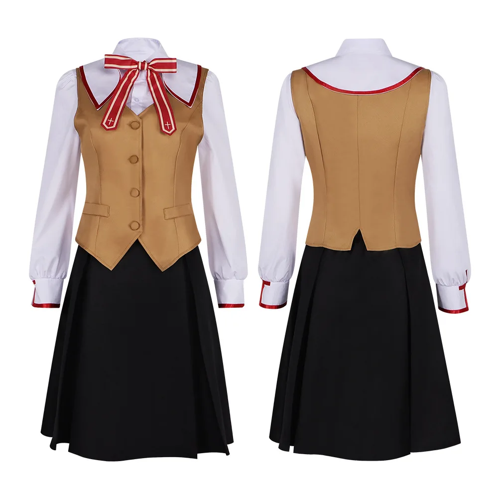 Anime Fate Stay Night Tohsaka Rin Cosplay Costume Wig Women Hairpins Casual JK School Uniforms Girls Carnival Skirts Suit