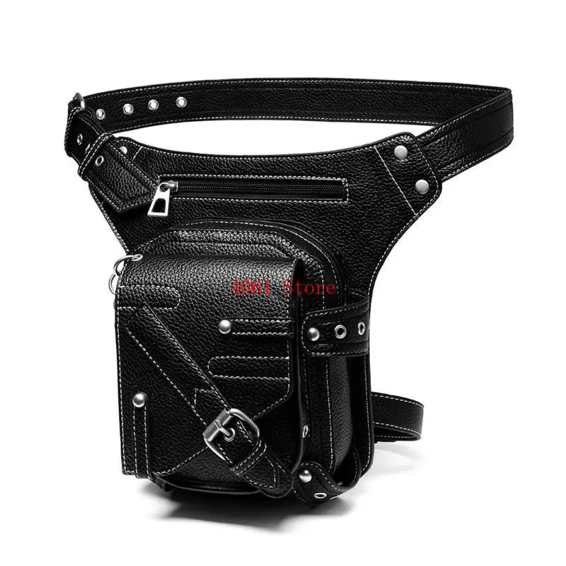 Túi thắt lưng steampunk Gothic Retro Motorcycle Túi da Crossbody Gói vai