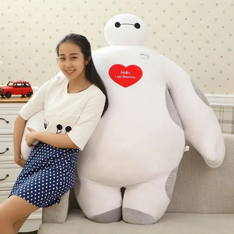 60cm~180cm Large size love Big Hero 6 super loving heart Baymax stuffed Plush toy Full filled doll model kids baby gift