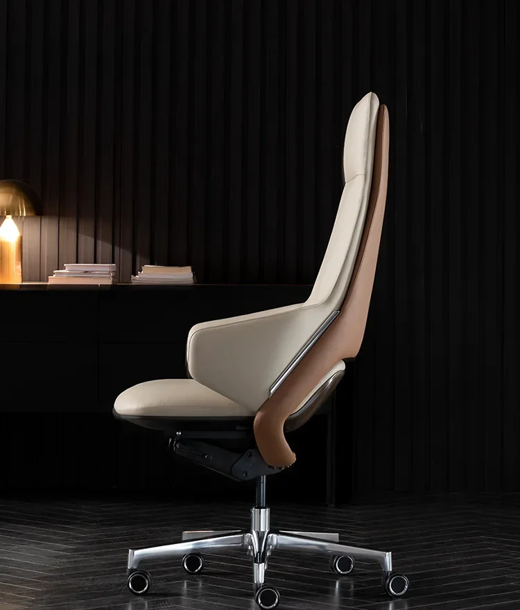 Light luxury leather boss office home study computer chair