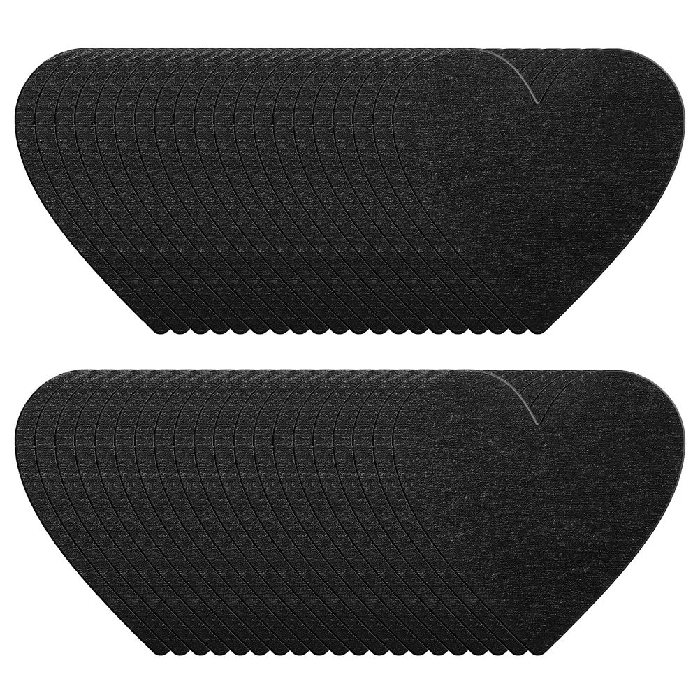 40pcs Wooden Heart Shaped Blackboard Kids Crafts Decorative Hearts Wood Slices DIY Materials Smooth Safe Creative Gift