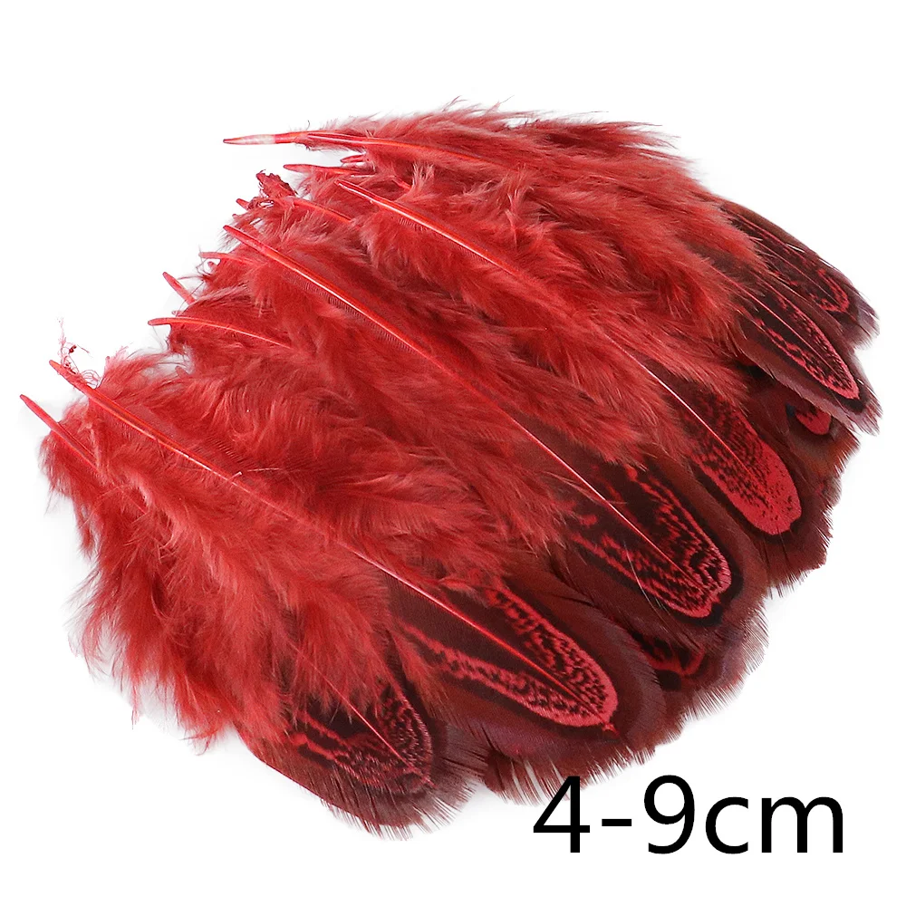 20 Pcs Red Turkey Chicken Feathers Goose Rooster Plumas For DIY Crafts Jewelry Headdress Decoration Dream Catcher Accessories