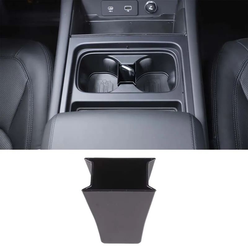 

cheya ABS Black Car Center Console Water Cup Holder Storage Box For Land Rover Defender 90 110 130 2020 + Auto Accessories 1 Pcs