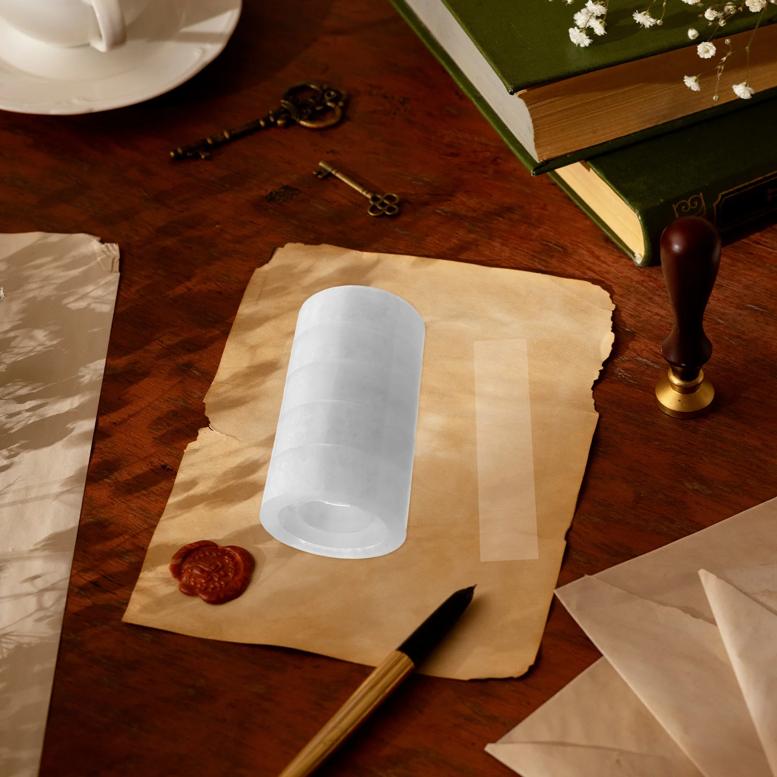 16 قطعة 16 لفات شريط قرطاسية شفاف لفة لاصقة شفافة لمكتب المدرسة المنزل استخدام متعدد الاستخدام عبوة موزع السائبة #2