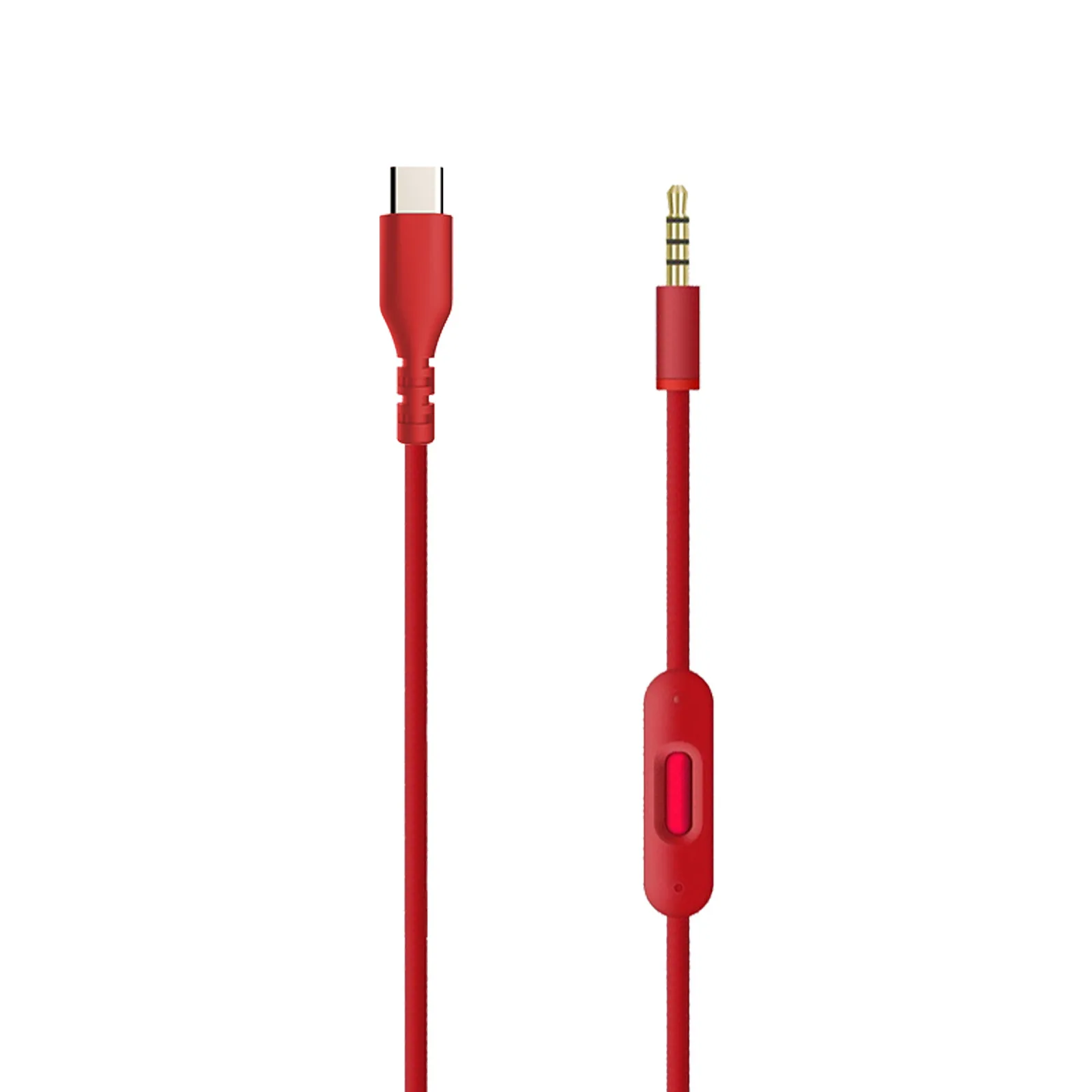 Replacement TypeC Aux Audio Cable Cord with In-line Microphone Volume Control Compatible with Beats Headset Solo Studio 2 3 Pro