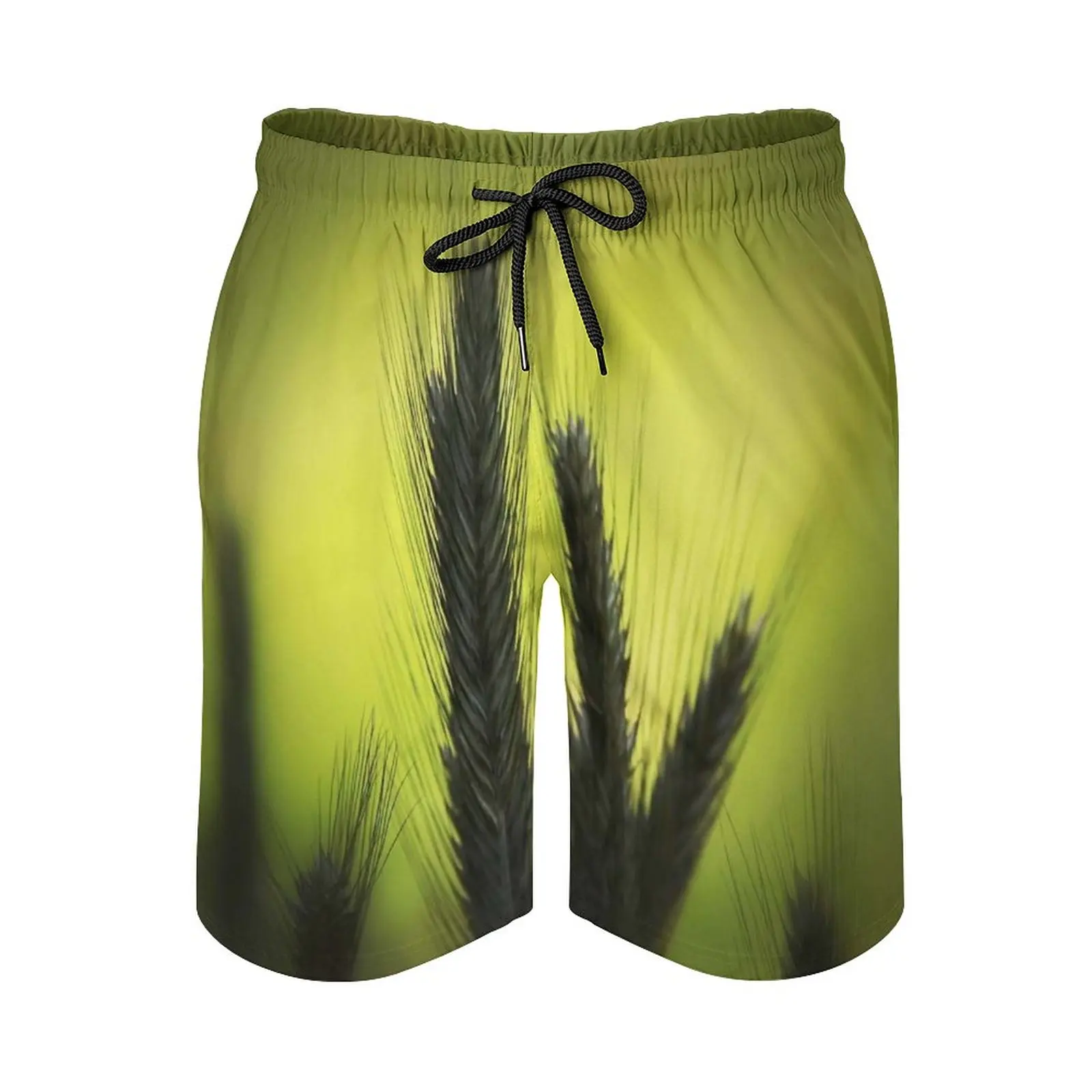 

La Luz Men's Swim Trunks Quick Dry Volley Beach Shorts With Pockets For Men's Landscape Wheat Nature Ear Fields Rural Summer