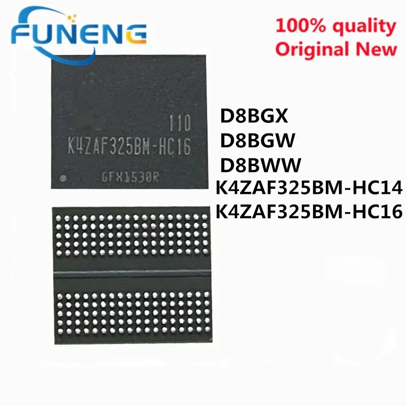 (1PCS)100% provato molto buona GDDR6 2GB K4ZAF325BM-HC14 K4ZAF325BM-HC16 k4zaf325bm hc16 D8BGX D8BGW D8BWW BGA Chipset