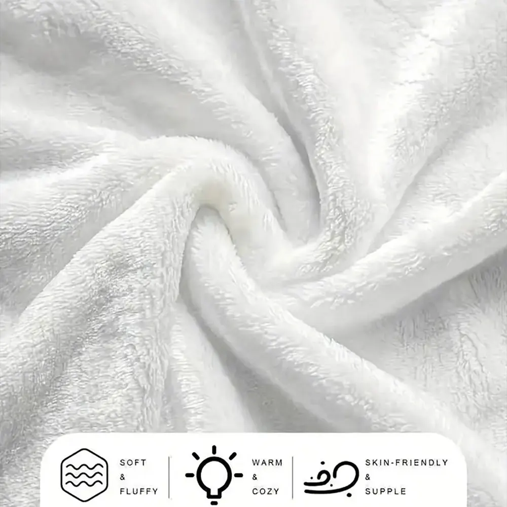 بطانية ريوبين عباد الشمس - أبيض نابض بالحياة 'R' مع عباد الشمس الأصفر والأوراق الخضراء والحدود المزخرفة - رمي ناعم ومريح للمنزل