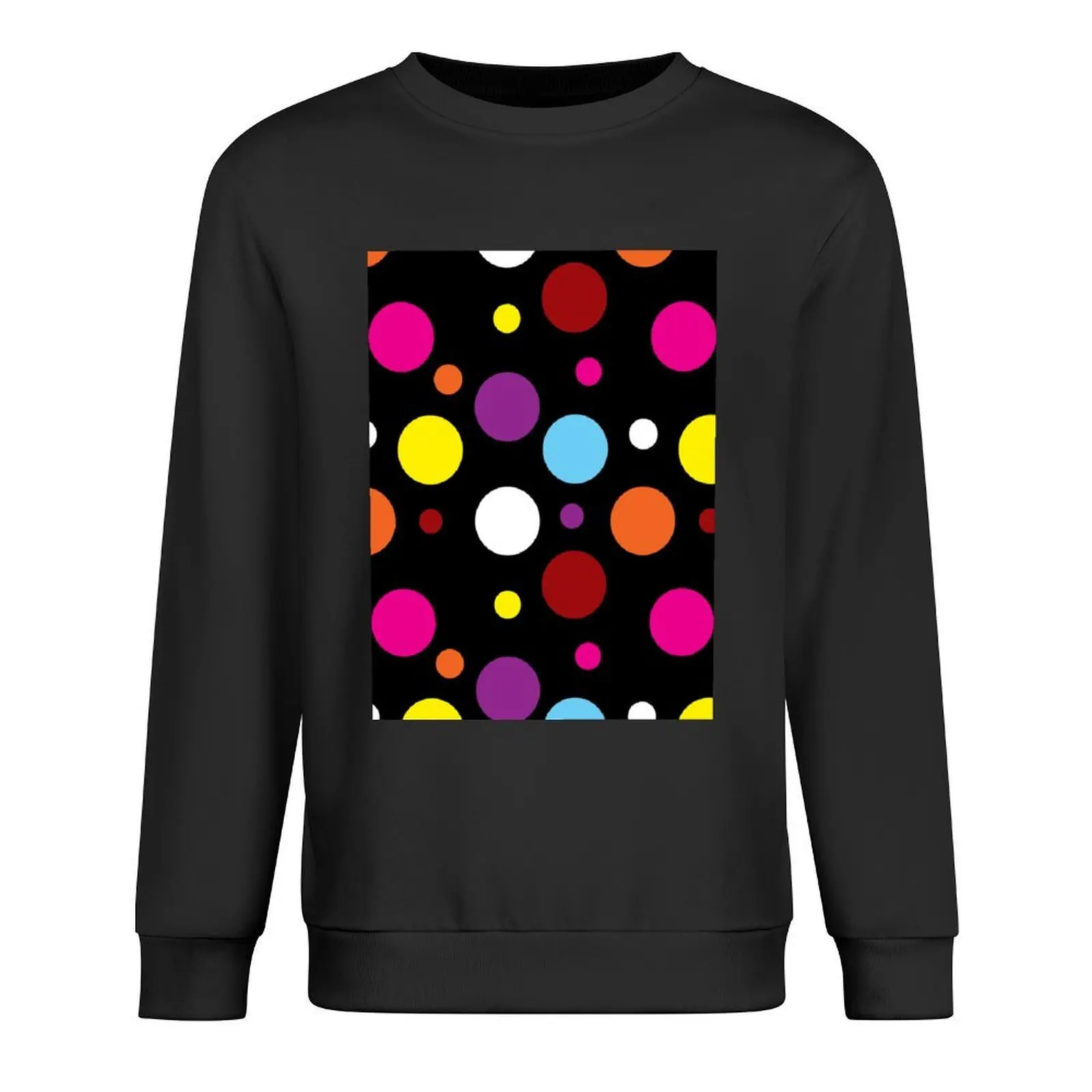 

Black Polka Dots Pullover men's winter sweater men wear graphic t shirts men autumn hooded sweatshirt