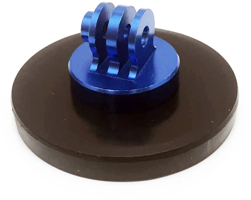 تصميم جديد بقطر 66 مم، حامل مغناطيسي مطلي بالمطاط متوافق مع كاميرات GoPro Hero