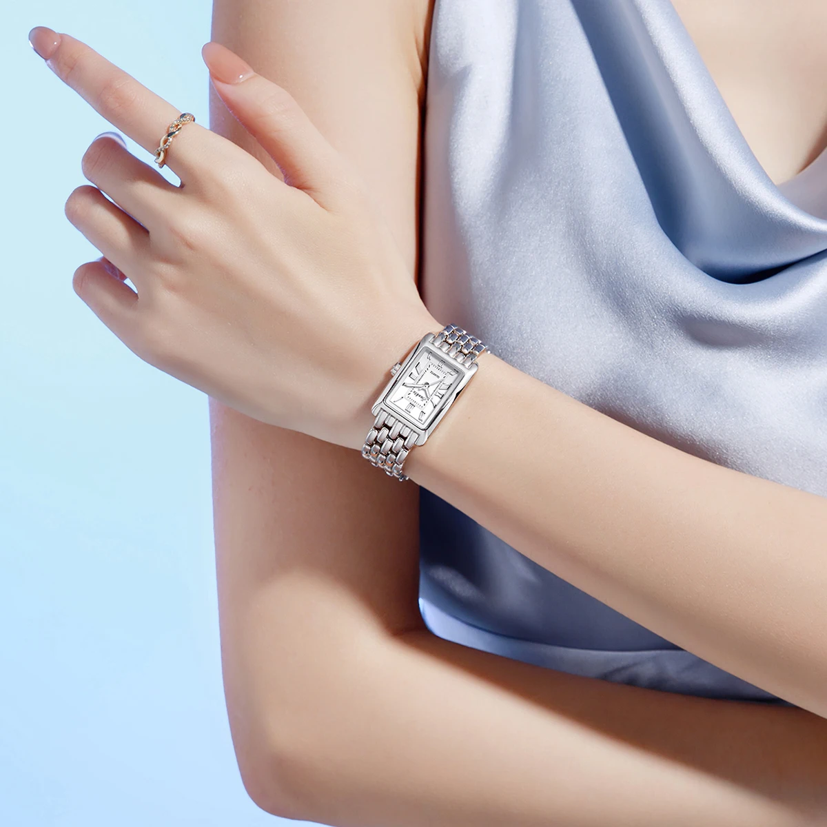 SUNKTA Elegant Women's Watches Waterproof Calendar Quartz Wristwatch Simple Fashion Ladies Watches Vintage Watch for Women+BOX