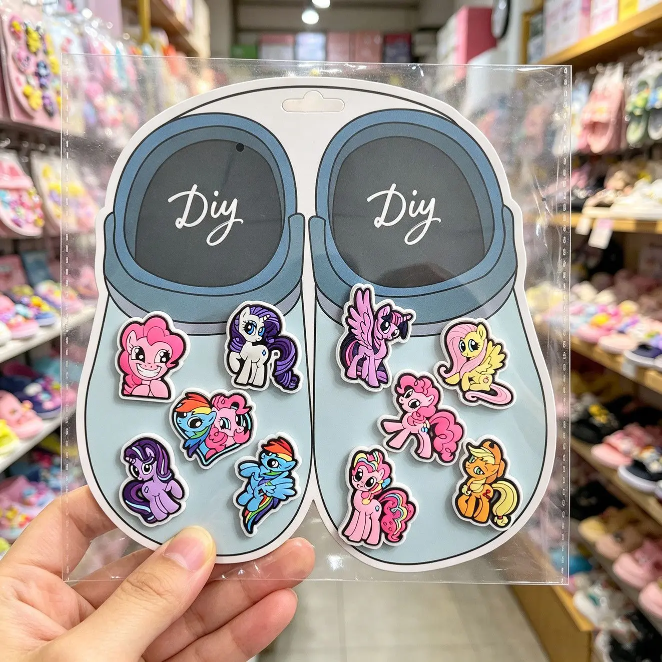 5-10pcs My Little Pony Shoe Charms Cute Student Cartoon Decorative Buckles Removable Crocs DIY Accessories view 3