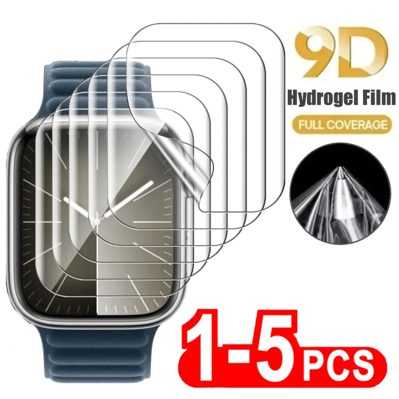 Soft Hydrogel Screen Protector Film For Apple Watch 9 8 7 6 se 45mm 41mm 44mm 40mm 42mm 38mm Not Glass for iWatch Ultra 1 2 49MM