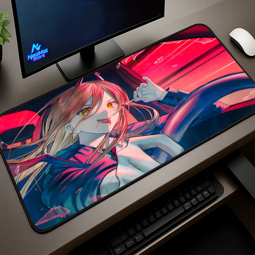

Demon Girl Driving Mousepad Cyberpunk Car Neon Mouse Pad 1000x500 Desktop Accessories Carpet Computer Desk Mat Anime Mousepads