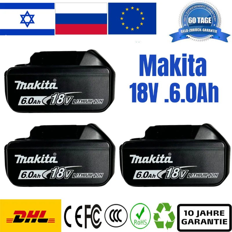 

Power Tools Battery with Over-Load Protection[Long Cycle Life] for Makita BL1830 BL1840 Makita 18V LXT Battery 6.0Ah