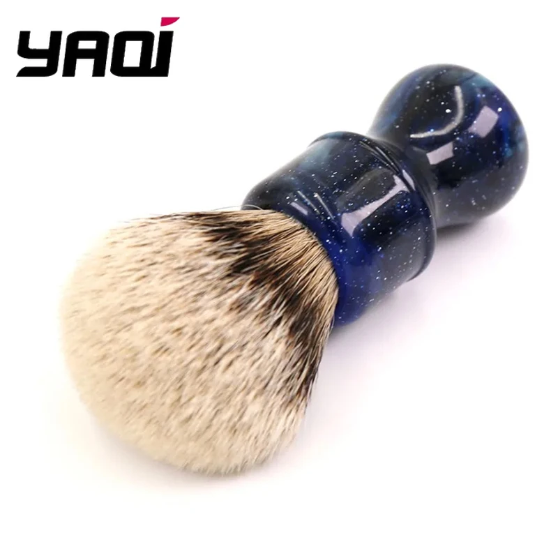 24MM Yaqi Mysterious Space Color Handle Silvertip Hair Knot Men Shaving Brushes