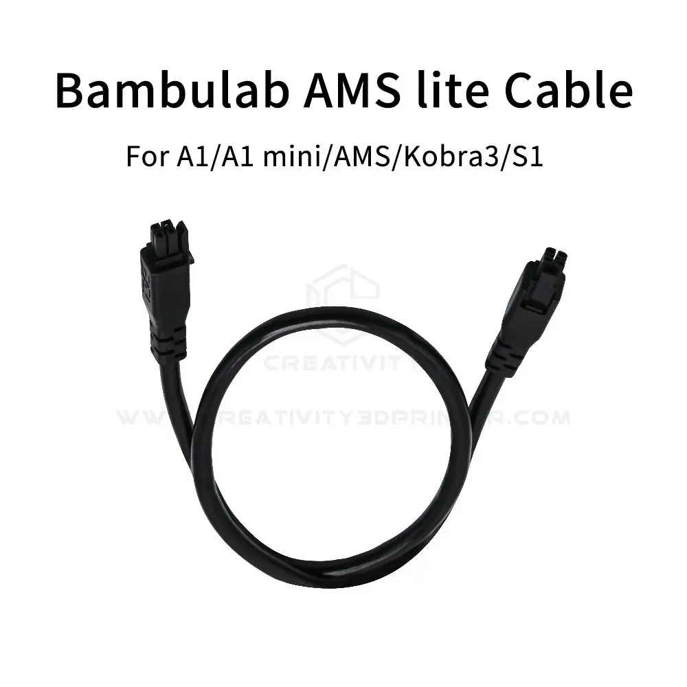 كابل تمديد أصلي من Bambu lab AMS lite 0.5M/1M/1.5M 4-pin مع أطراف ذكر مناسبة للطابعات A1/A1 mini/Kobra 3 ثلاثية الأبعاد