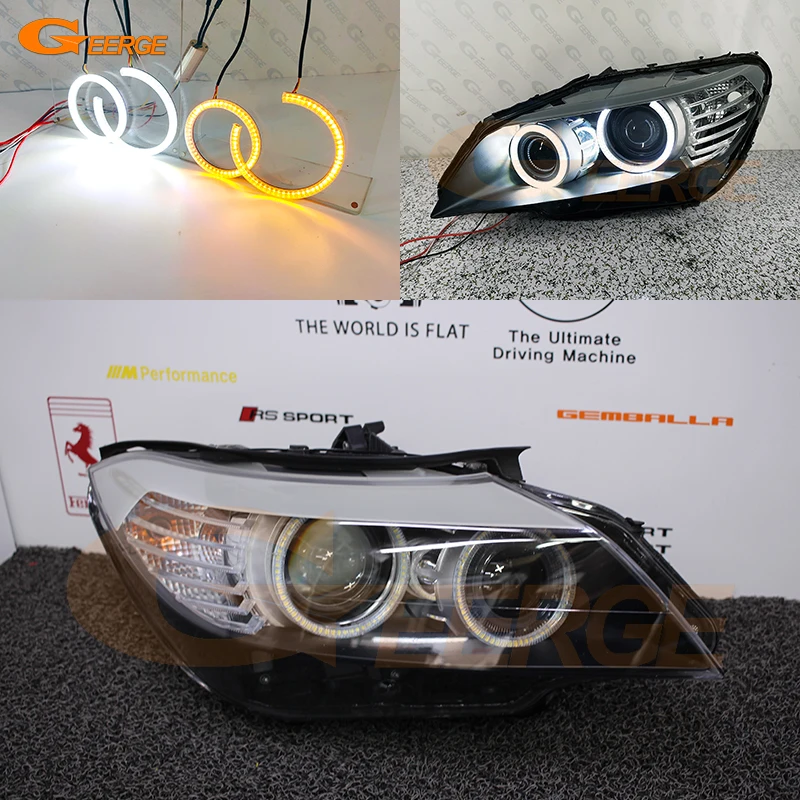 

For BMW Z4 E89 2009 2010 2011 2012 - 2016 Ultra Bright A/W Switchback Day Light Turn Signal SMD LED Angel Eyes Kit Halo Rings
