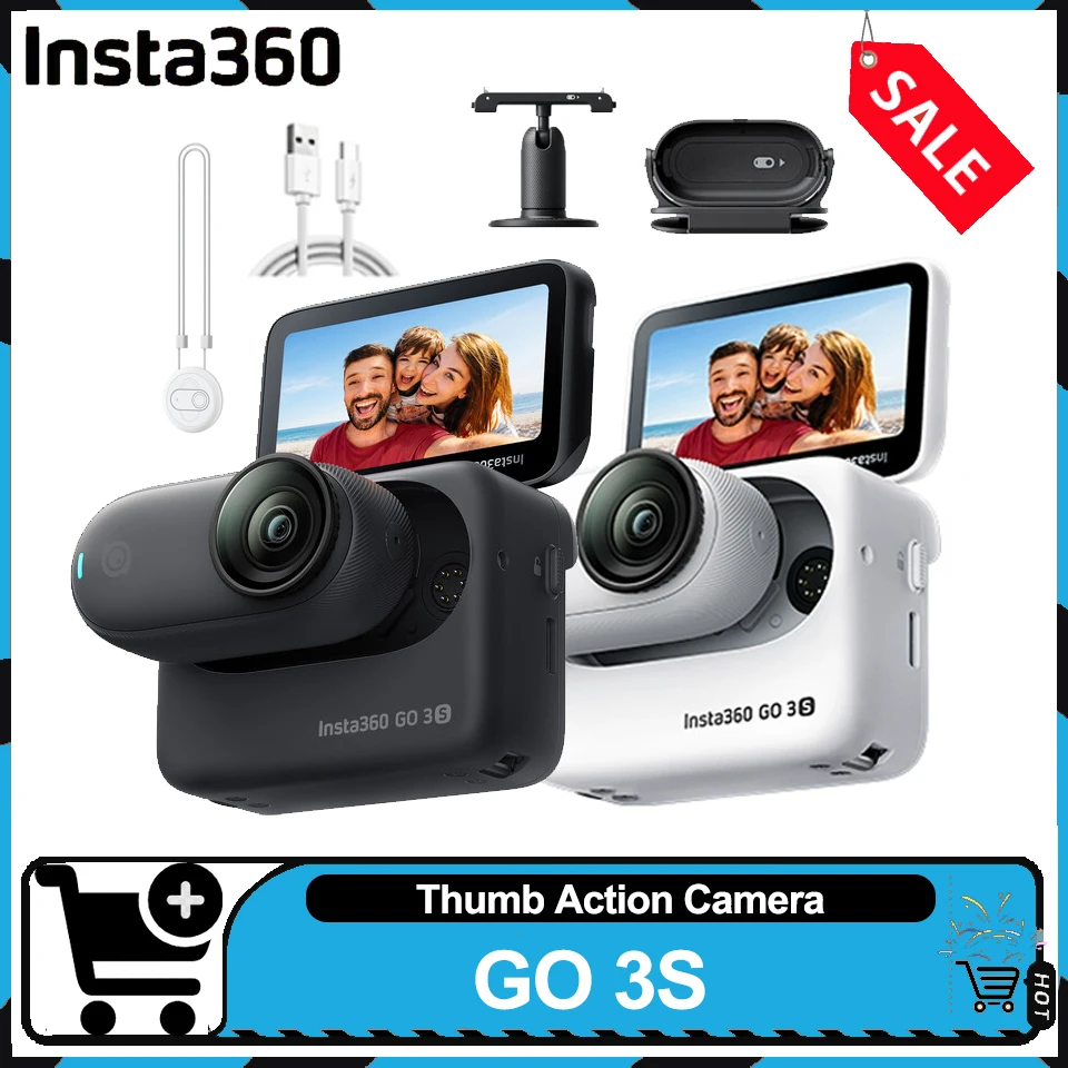 

Экшн-камера Insta360 GO 3S UHD 4K Video 360° ° Анти-тремтящийся для езды на велосипеде и приключений на открытом воздухе