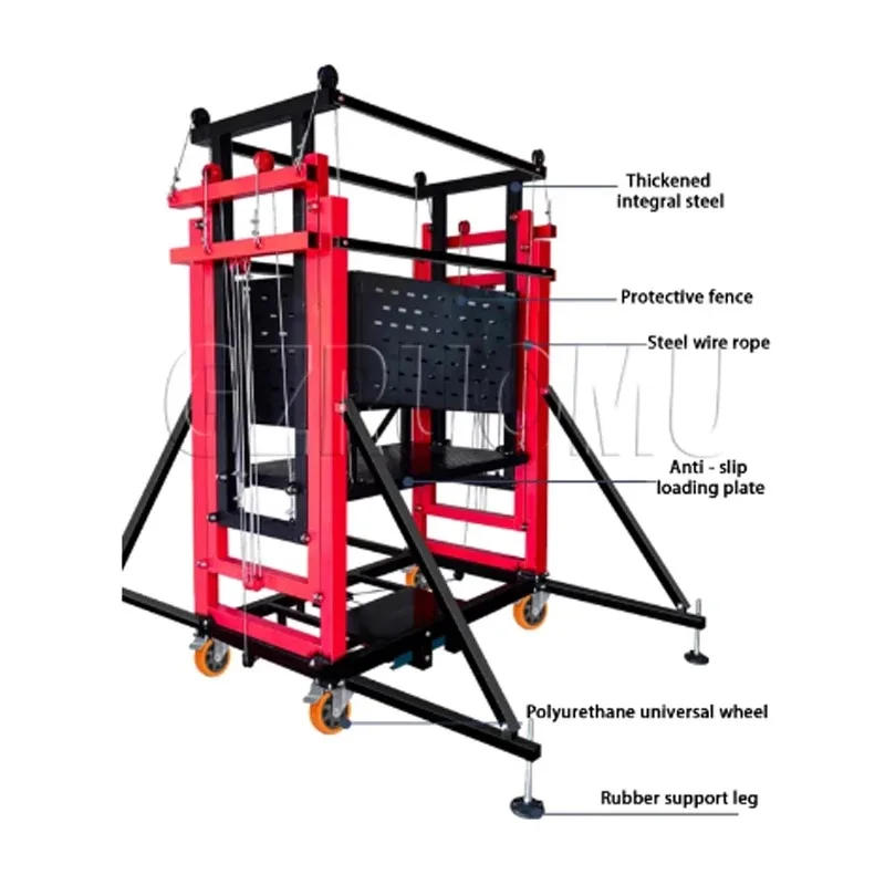 Electric Remote Controlled 2M Lifting Scaffolding Platform Mobile Folding Multifunctional Household Safety Ladder ETL Certified