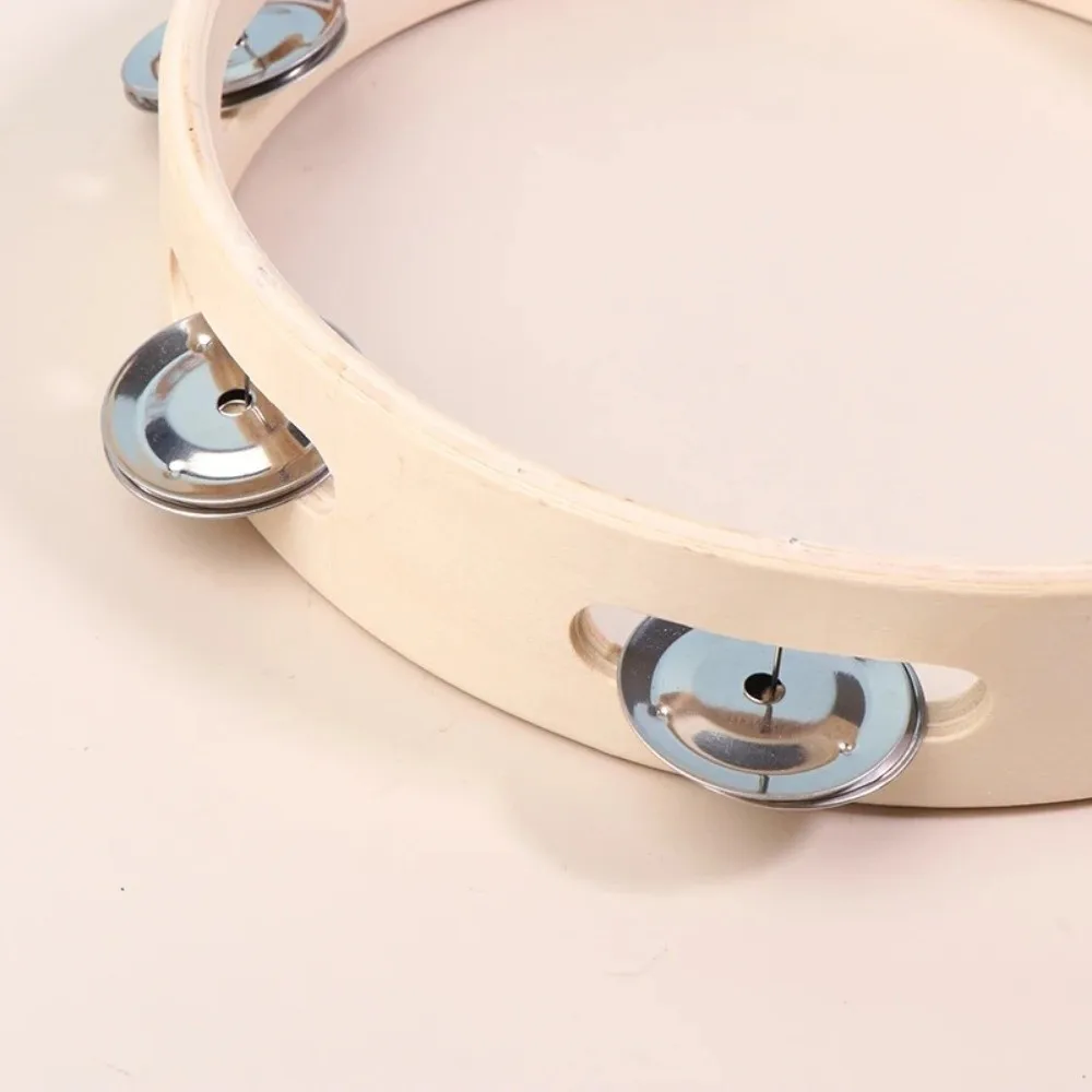 New 4/6/7/8/10 Inch Hand Drums Wooden Rings Orff Musical Instrument Kids Instrument Single Row Wooden Tambourine Education view 5