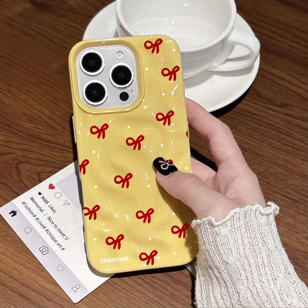 3D Wasserwellen Rotes Herz Druck Handyhülle für iPhone 17 16 15 14 13 12 11 Pro Max 17 Air 15 16 Plus Stoßfeste Weiche TPU Hülle – Detail 7