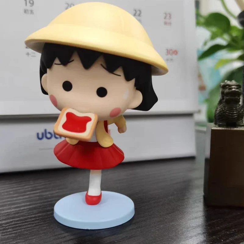 Figura de chi-bi Maruko, Sakura momoko's Fun Life Series, modelo de Anime, adorno de escritorio, estatuilla, decoración, juguetes, regalo de cumpleaños, nuevo